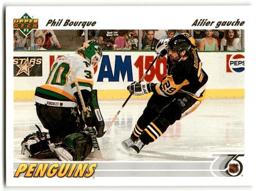 1991-92 Upper Deck French Phil Bourque Pittsburgh Penguins #398