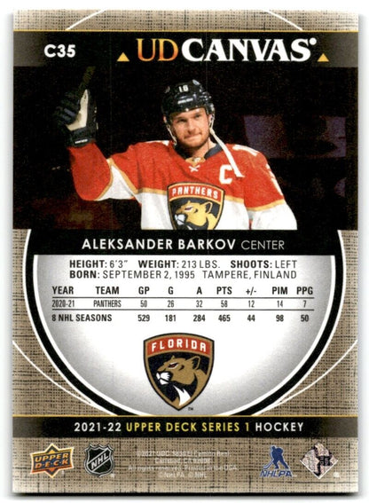 2021-22 Upper Deck UD Canvas Aleksander Barkov Florida Panthers #C35