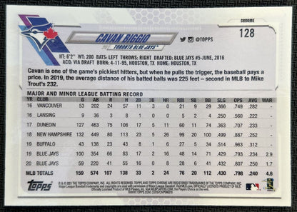 2021 Topps Chrome Cavan Biggio Toronto Blue Jays #128