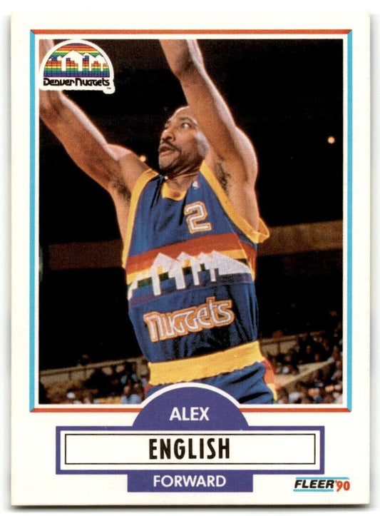 1990-91 Fleer Alex English Denver Nuggets #48