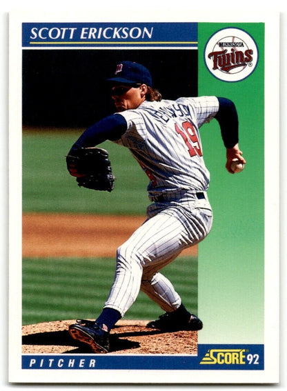 1992 Score Scott Erickson Minnesota Twins #60