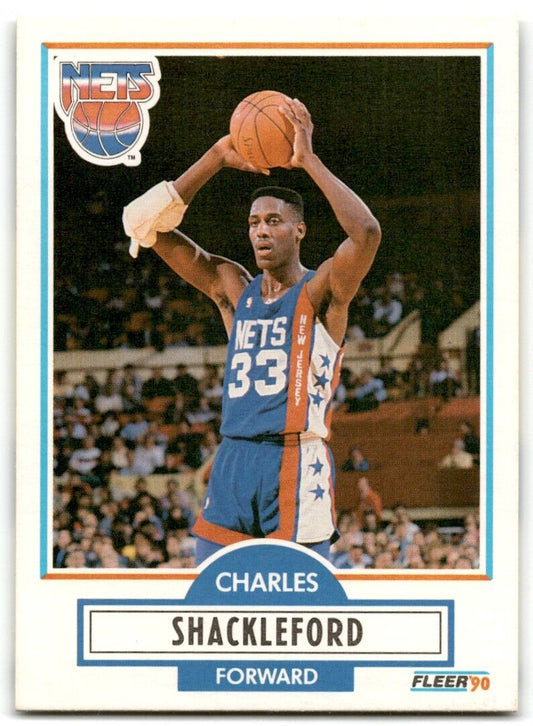 1990-91 Fleer Charles Shackleford New Jersey Nets #122