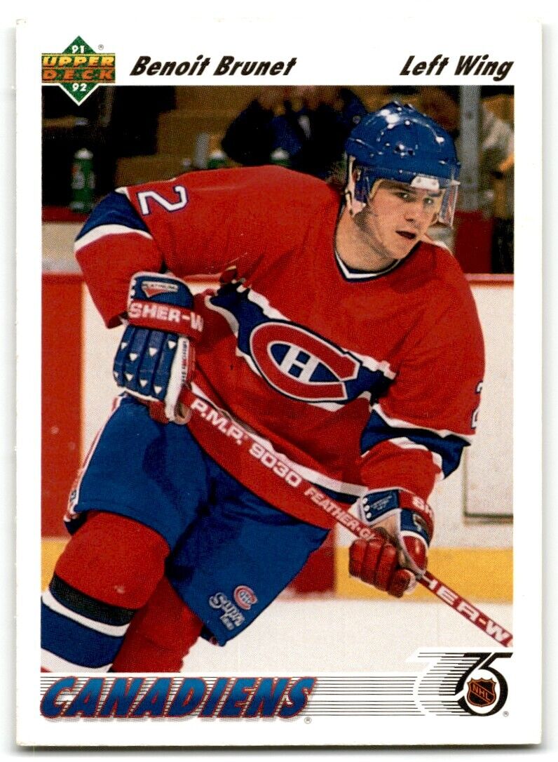 1991-92 Upper Deck Benoit Brunet Rookie Montreal Canadiens #469