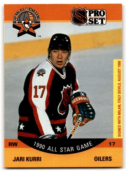 1990-91 Pro Set Jari Kurri Edmonton Oilers #348A