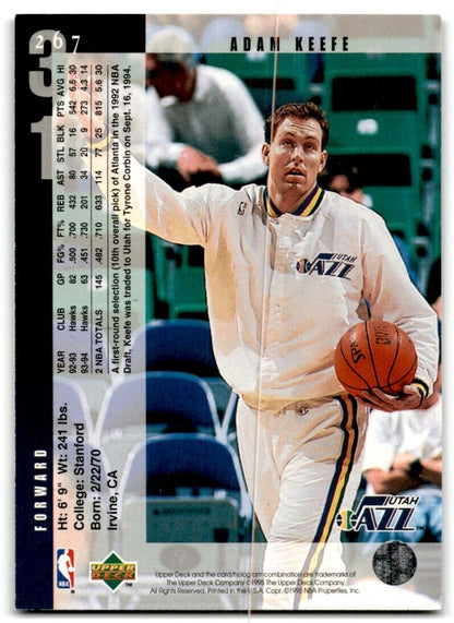 1994-95 Upper Deck Adam Keefe Utah Jazz #267