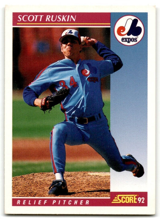 1992 Score Scott Ruskin Montreal Expos #121