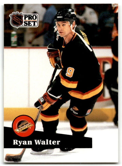 1991-92 Pro Set Ryan Walter Vancouver Canucks #504