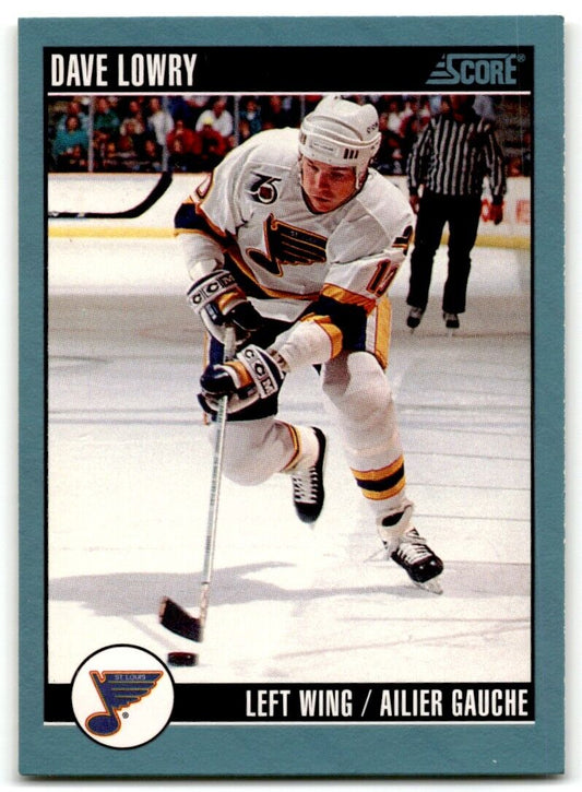 1992-93 Score Dave Lowry St. Louis Blues #109