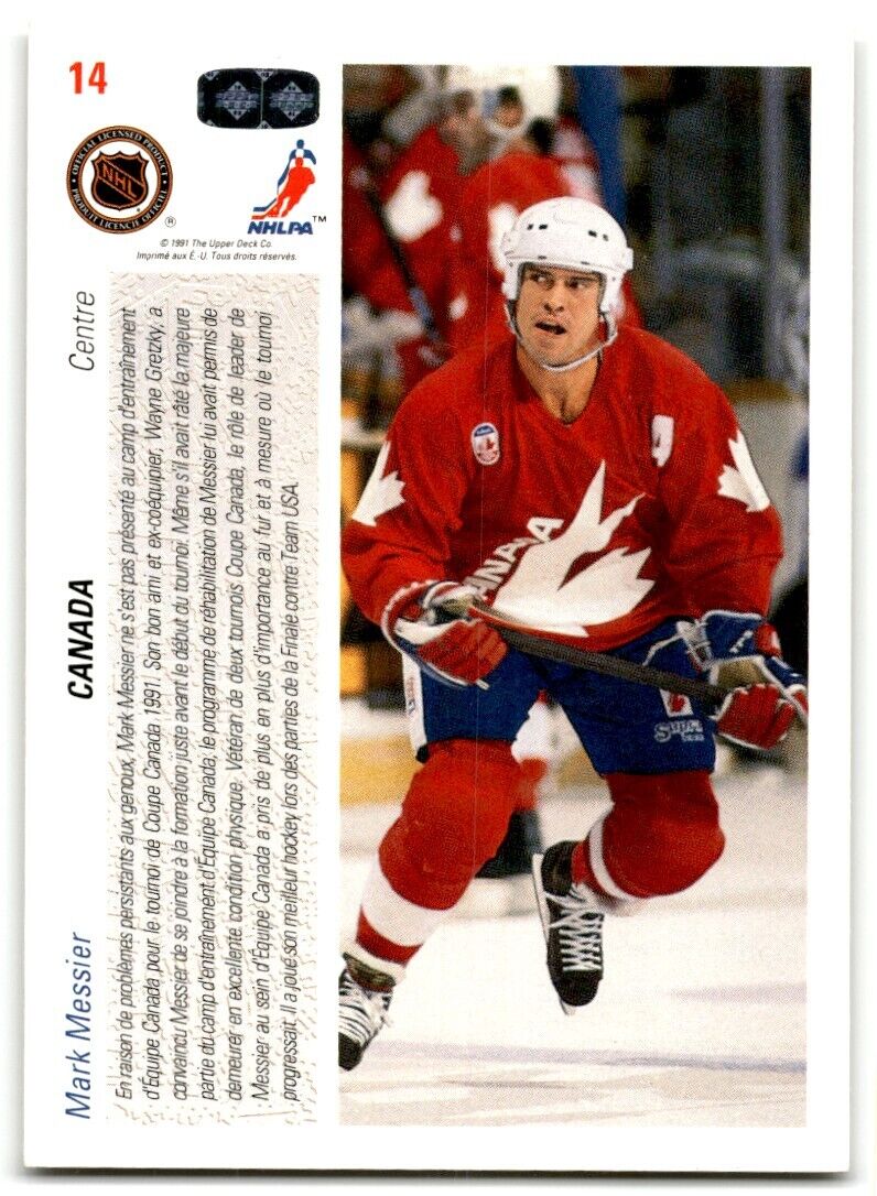 1991-92 Upper Deck French Mark Messier Canada #14