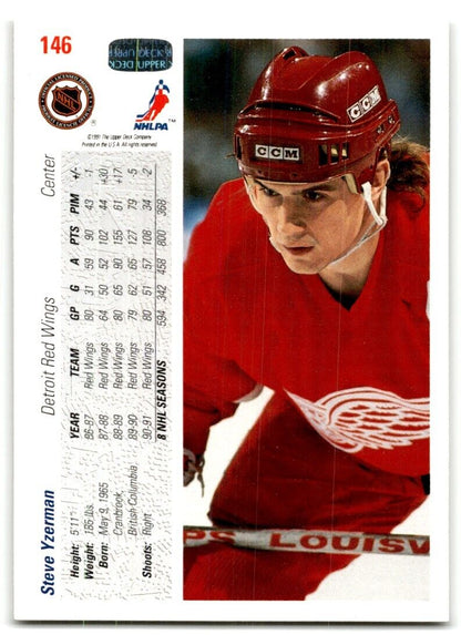 1991-92 Upper Deck Steve Yzerman Detroit Red Wings #146