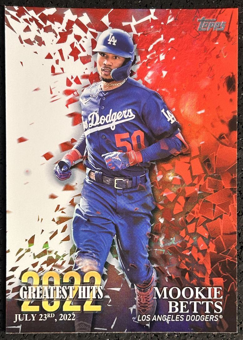 2023 Topps 2022 Greatest Hits Mookie Betts Los Angeles Dodgers #22GH-4