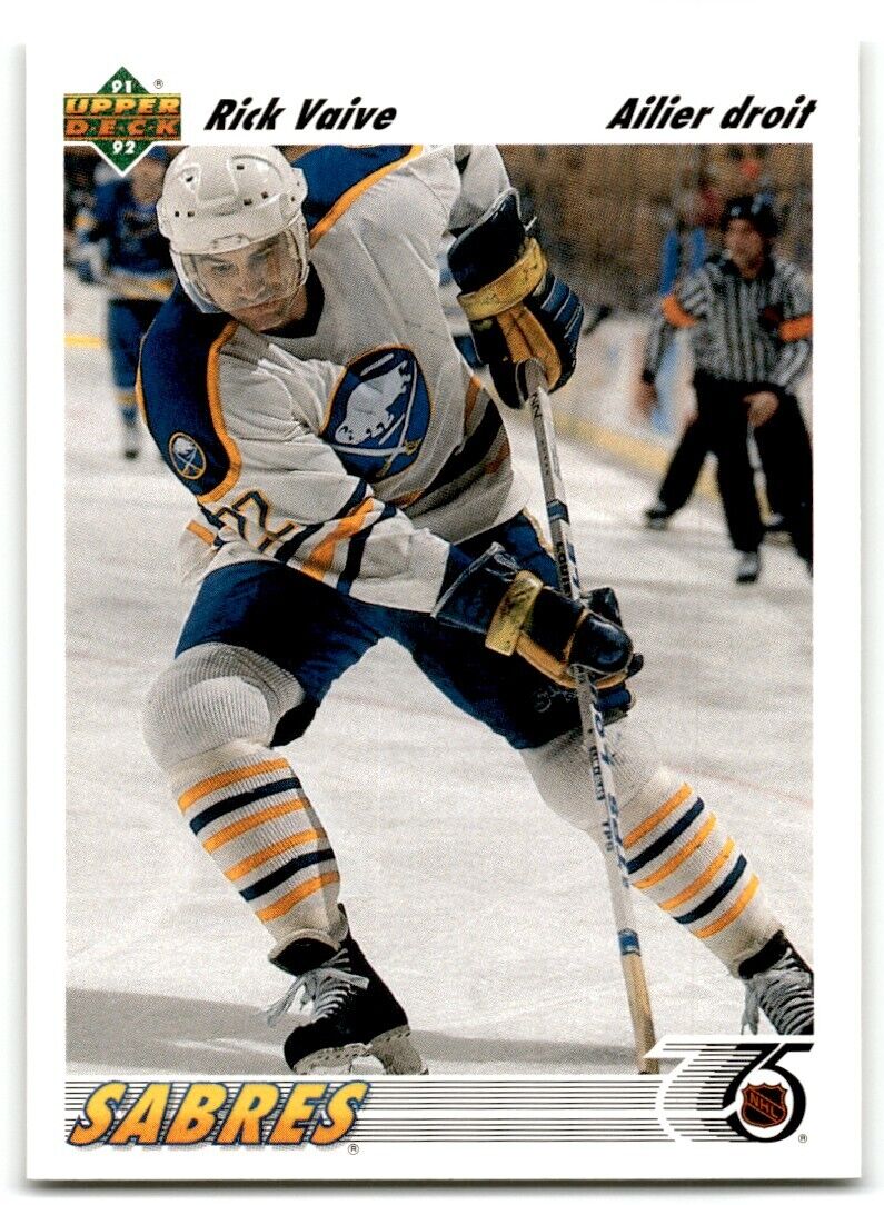 1991-92 Upper Deck French Rick Vaive Buffalo Sabres #179