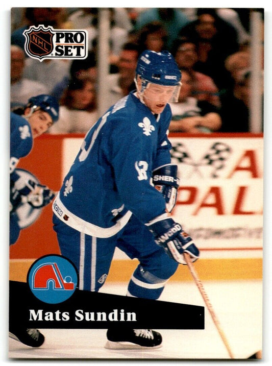 1991-92 Pro Set Mats Sundin Quebec Nordiques #197