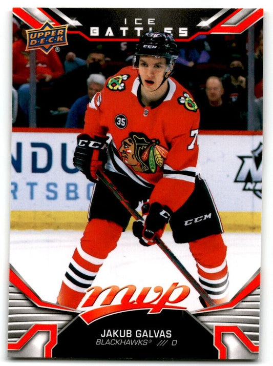 2022-23 Upper Deck MVP Ice Battles Jakub Galvas Rookie Chicago Blackhawks #229