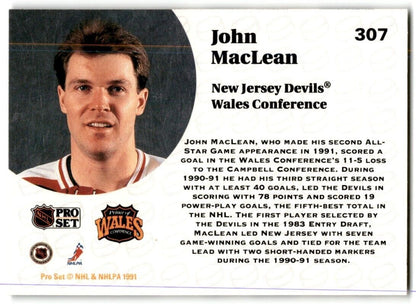 1991-92 Pro Set John MacLean New Jersey Devils #307