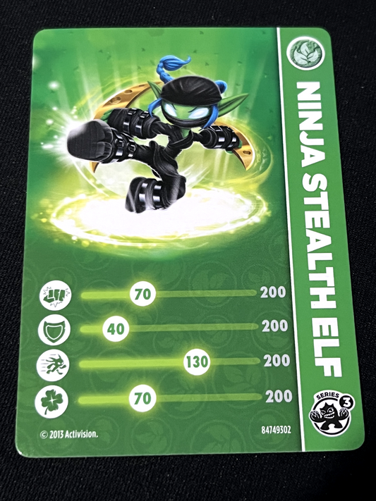 Activision Skylanders Swap Force Trading Card Ninga Stealth Elf