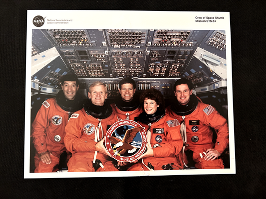 NASA Space Shuttle Mission STS-54 crew Litho 10 X 8