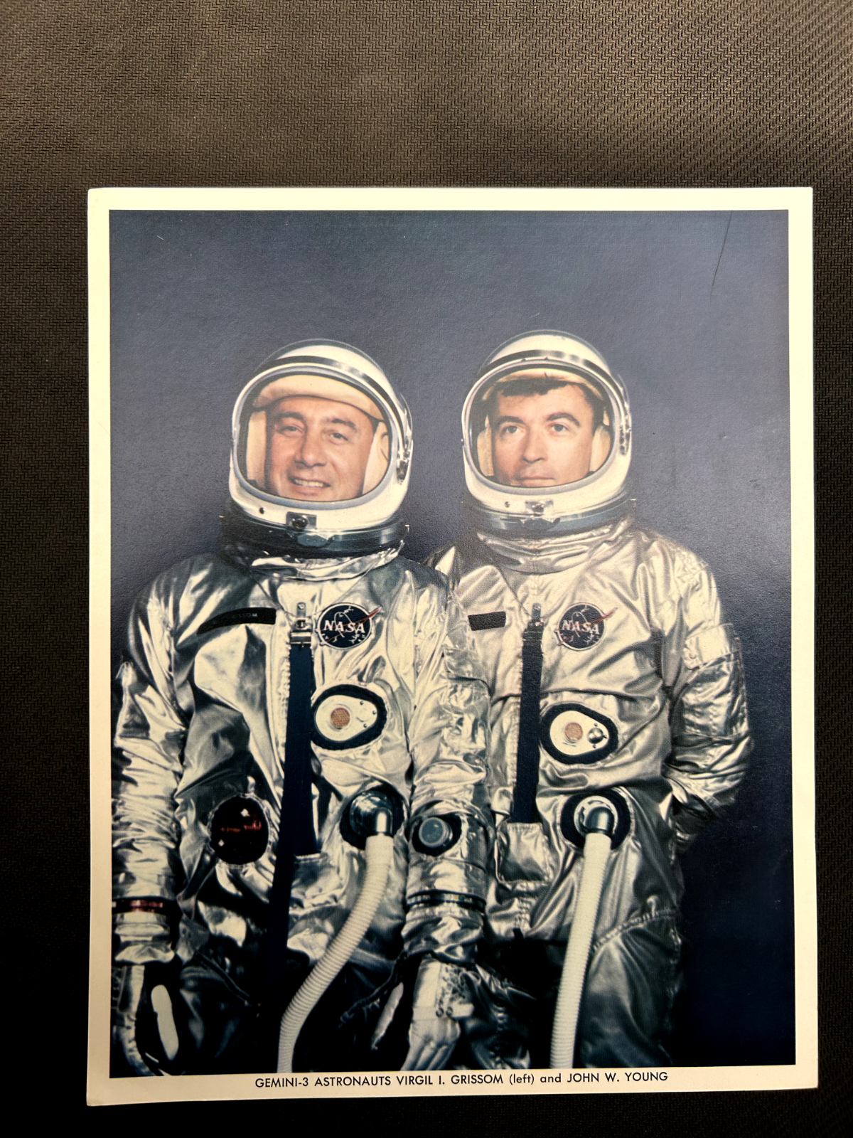 NASA Gemini III astronauts Virgil Gus Grissom & John Young litho