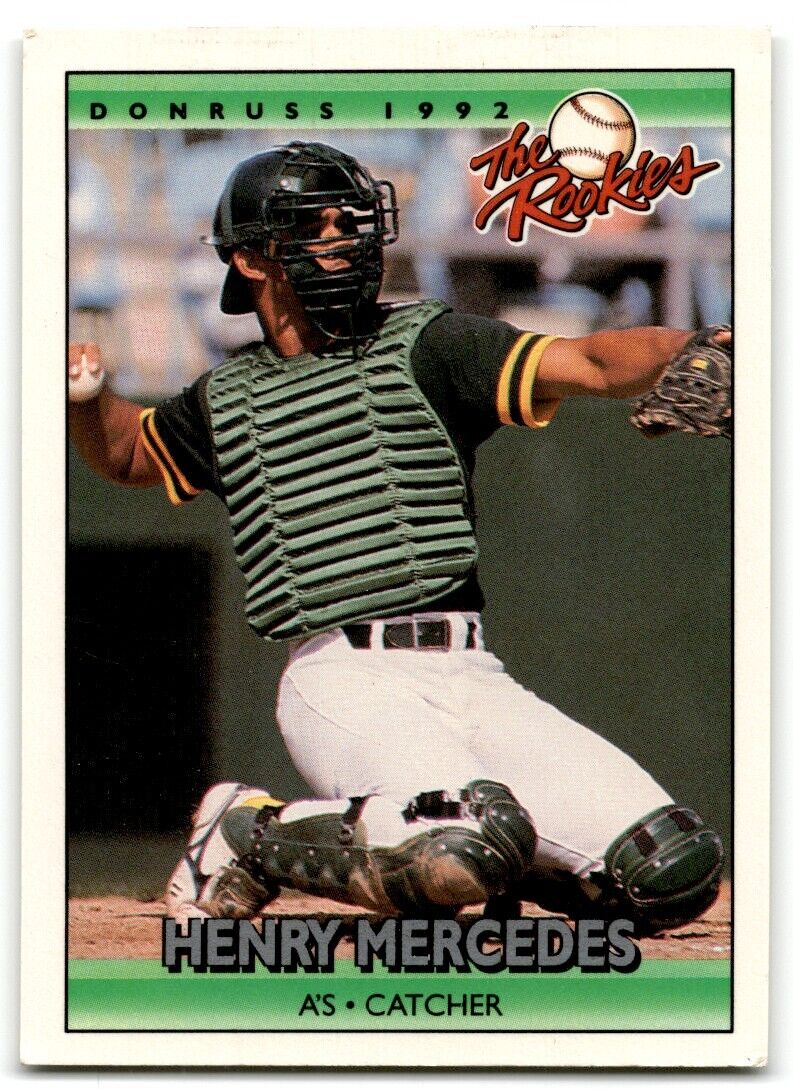 1992 Donruss The Rookies Henry Mercedes Rookie Oakland Athletics #78