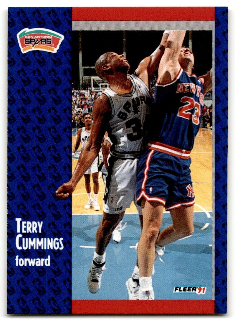 1991-92 Fleer Terry Cummings San Antonio Spurs #184