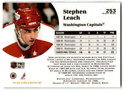 1991-92 Pro Set Steve Leach Boston Bruins #253