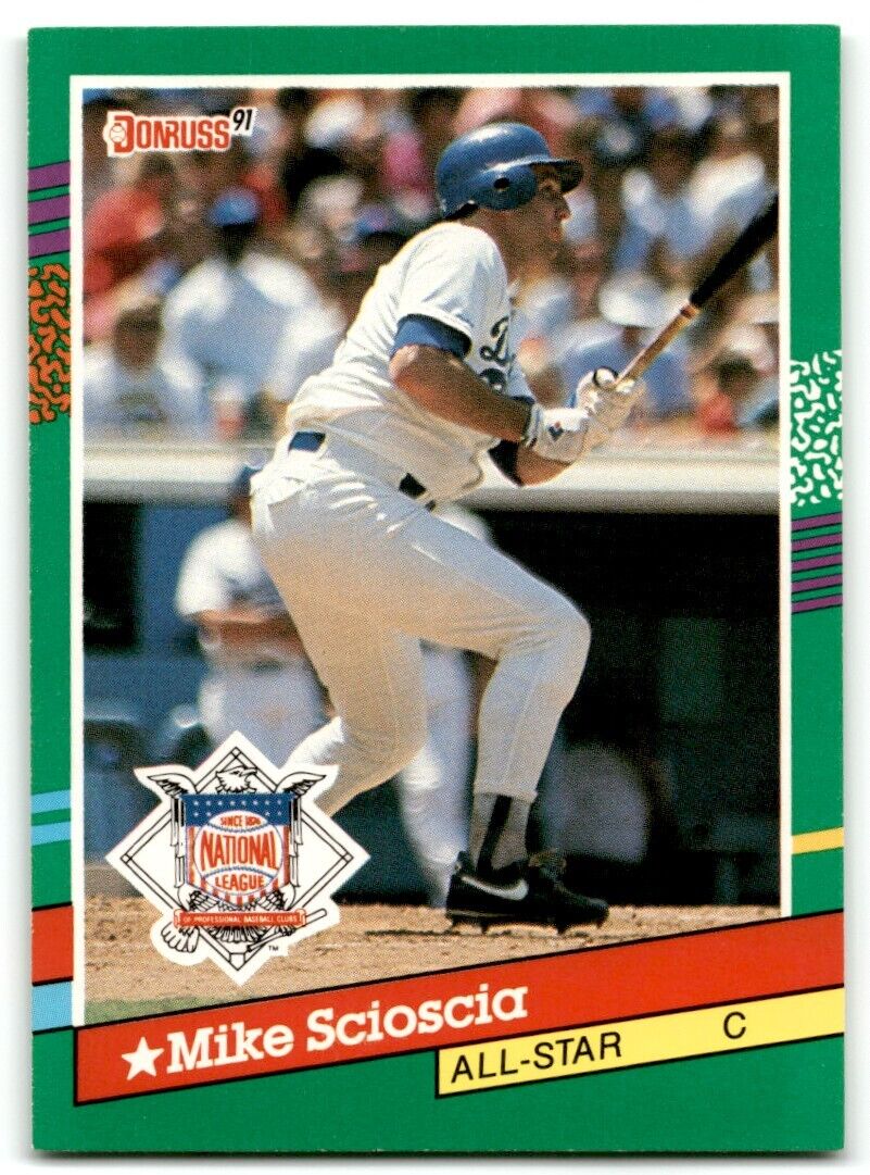 1991 Donruss Mike Scioscia Los Angeles Dodgers #436