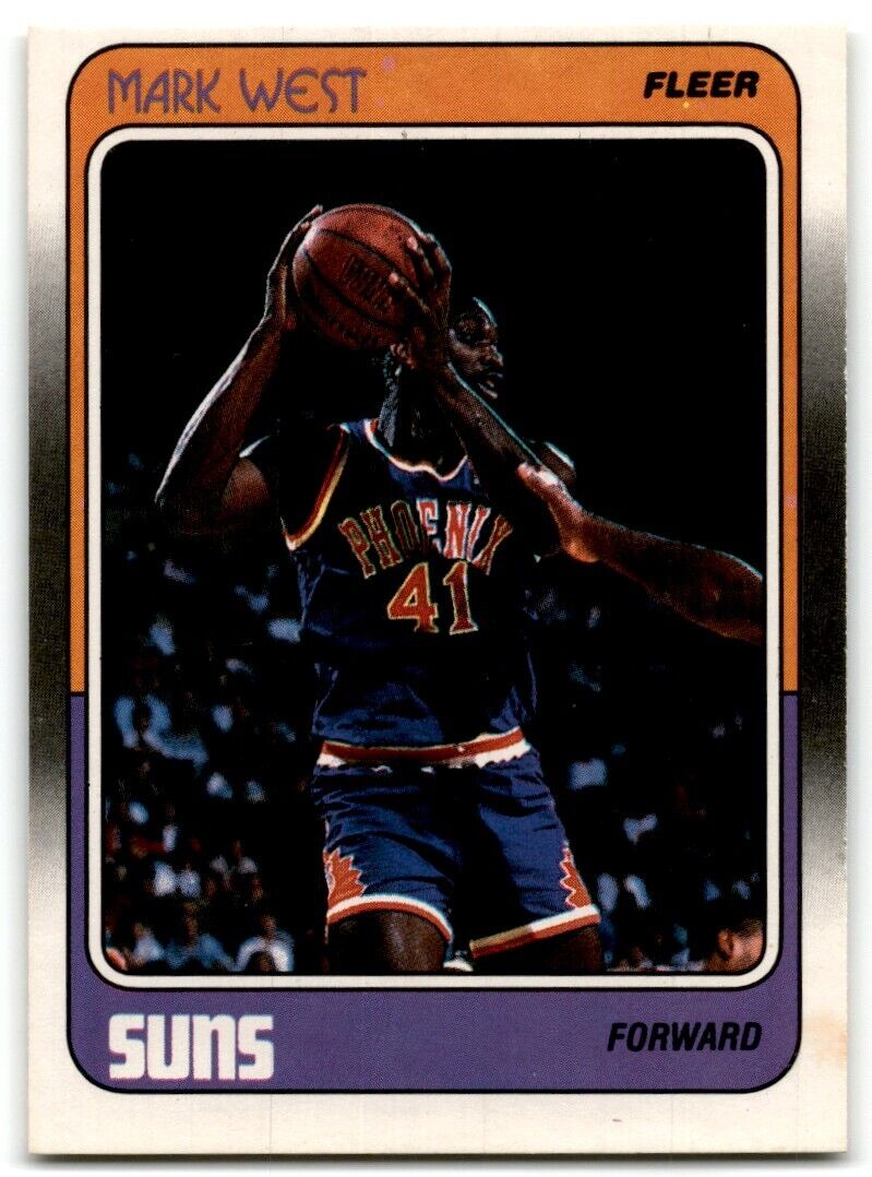 1988-89 Fleer Mark West Rookie Phoenix Suns #91