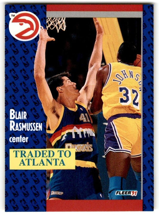 1991-92 Fleer Blair Rasmussen Atlanta Hawks #52