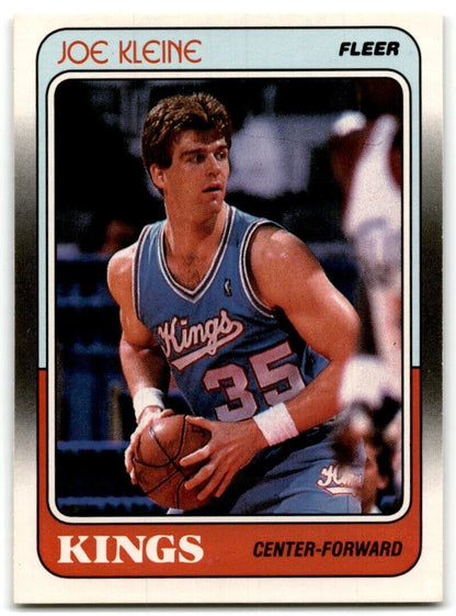 1988-89 Fleer Joe Kleine Rookie Sacramento Kings #97