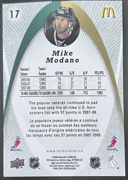 2008-09 McDonald's Upper Deck Mike Modano Dallas Stars #17