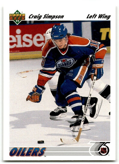 1991-92 Upper Deck Craig Simpson Edmonton Oilers #286