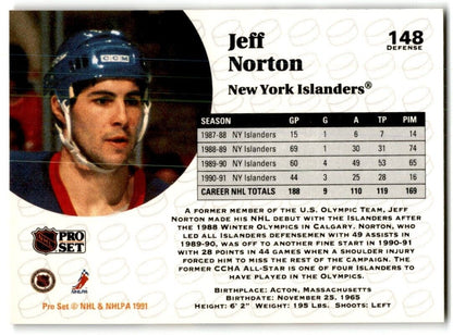 1991-92 Pro Set Jeff Norton New York Islanders #148