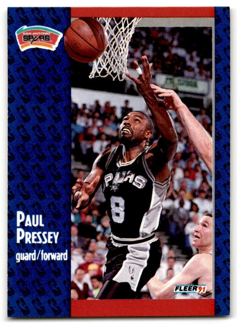 1991-92 Fleer Paul Pressey San Antonio Spurs #186