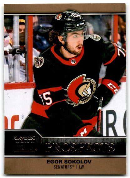 2021-22 Skybox Metal Universe Premium Prospects Egor Sokolov Ottawa Senators