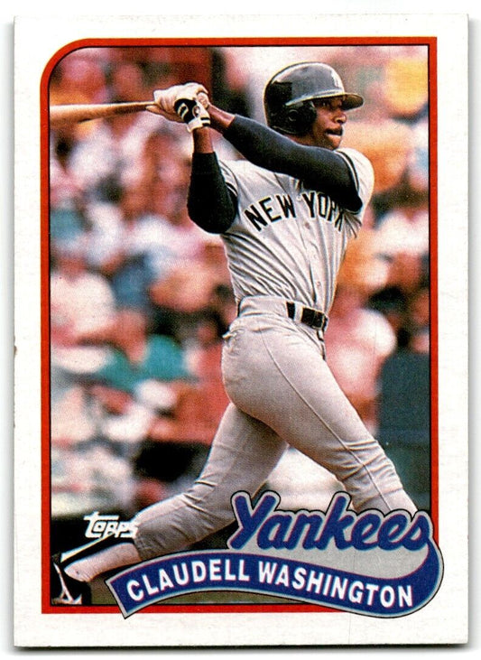 1989 Topps Claudell Washington New York Yankees #185