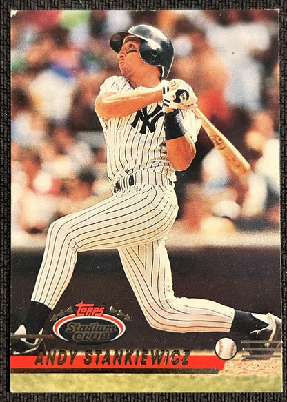 1993 Stadium Club Andy Stankiewicz New York Yankees #105