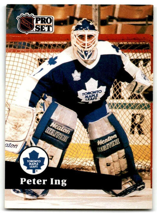 1991-92 Pro Set French Peter Ing Toronto Maple Leafs #222