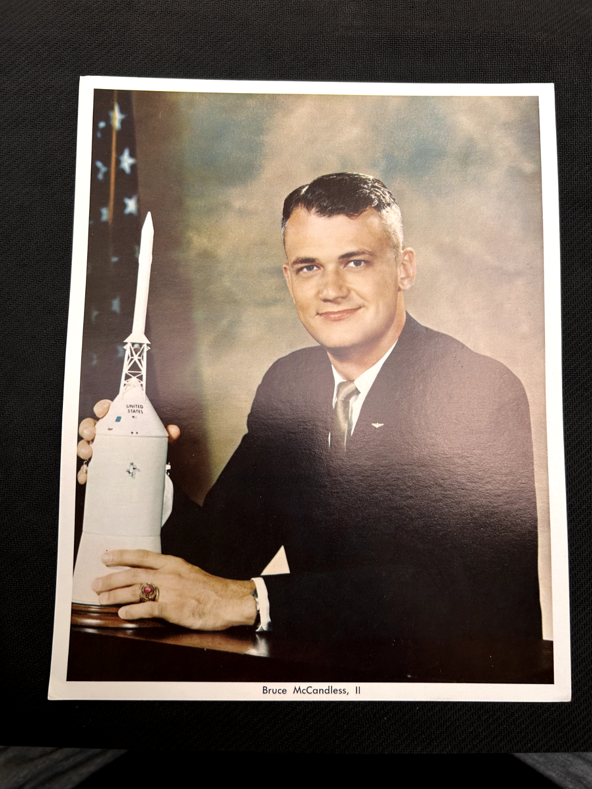 NASA Space Shuttle astronaut litho Bruce McCandless 8X10 portrait photo