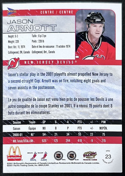 2000-01 Pacific McDonald's Jason Arnott New Jersey Devils #36