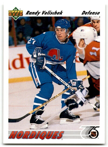 1991-92 Upper Deck Randy Velischek Quebec Nordiques #484