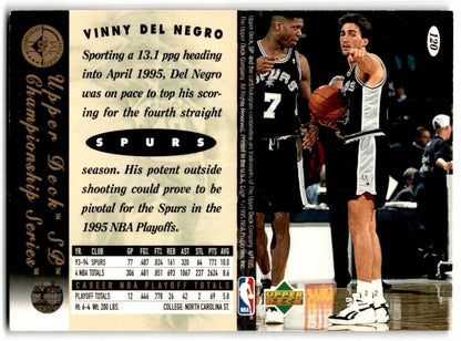 1995-96 SP Championship Series 1995 Vinny Del Negro San Antonio Spurs #120