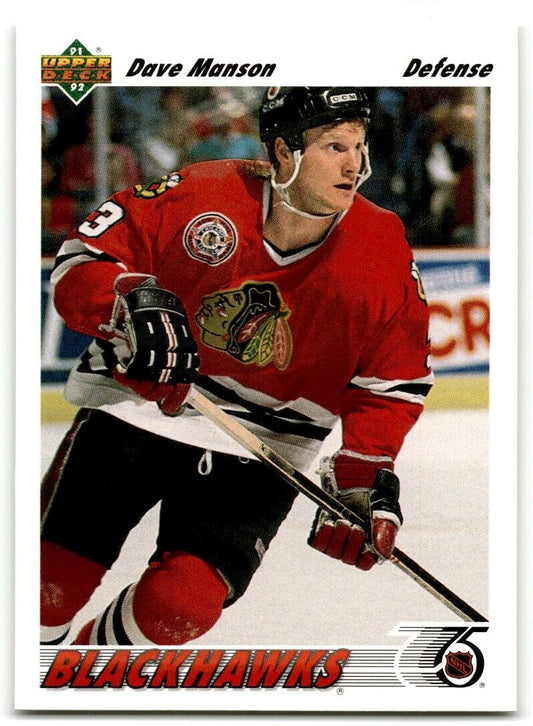 1991-92 Upper Deck Dave Manson Chicago Blackhawks #280