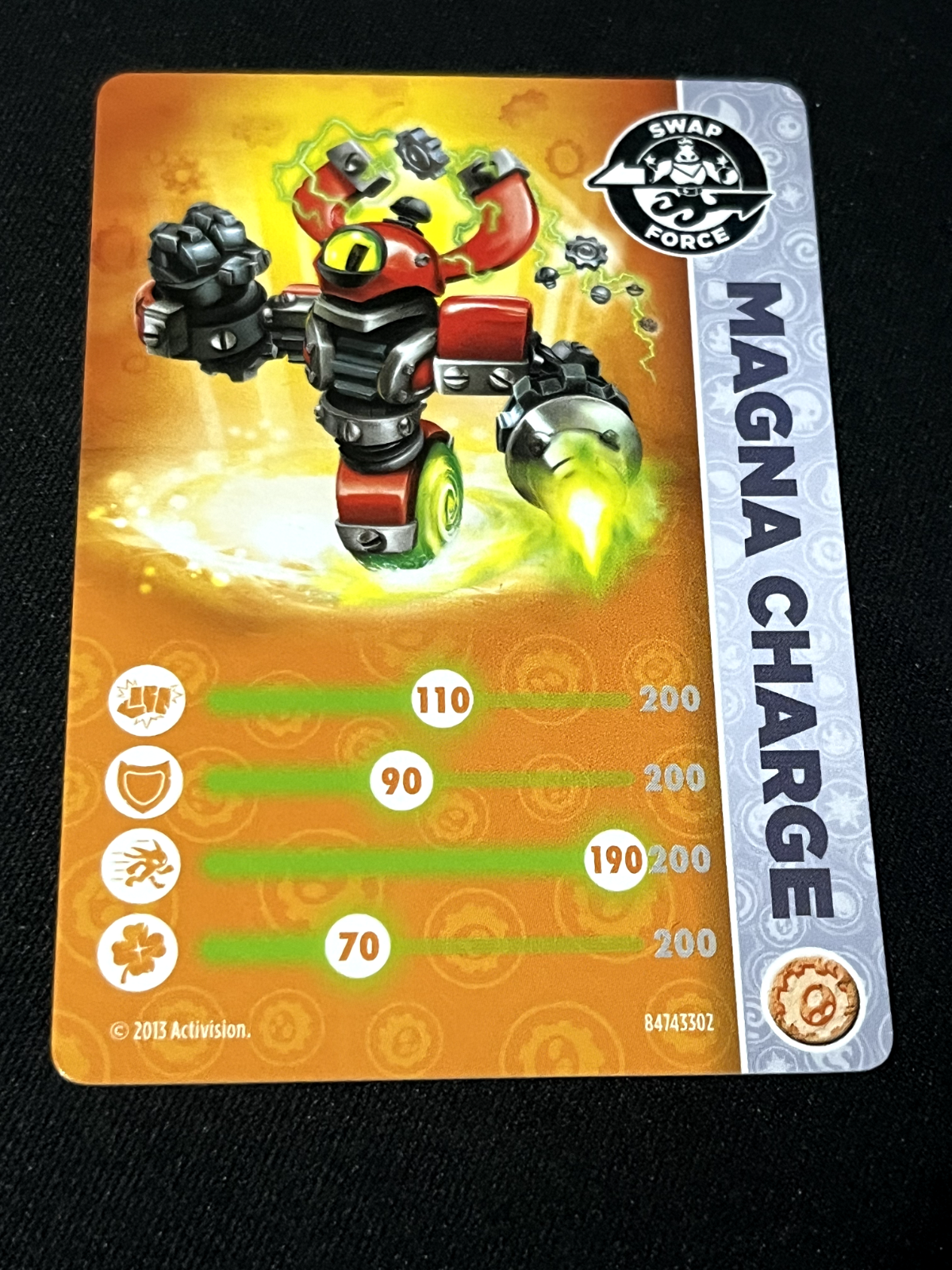 Activision Skylanders Swap Force Trading Card Magna Charge