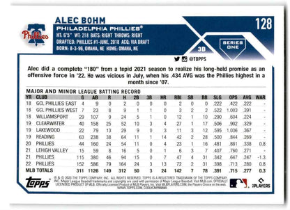 2023 Topps Alec Bohm Philadelphia Phillies #128