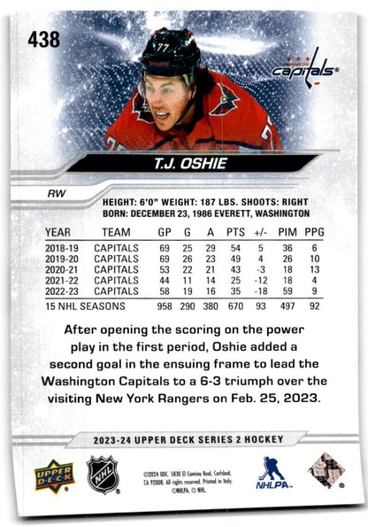 2023-24 Upper Deck T.J. Oshie Washington Capitals #438