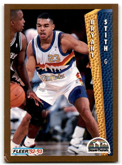 1992-93 Fleer Bryant Stith Rookie Denver Nuggets #332