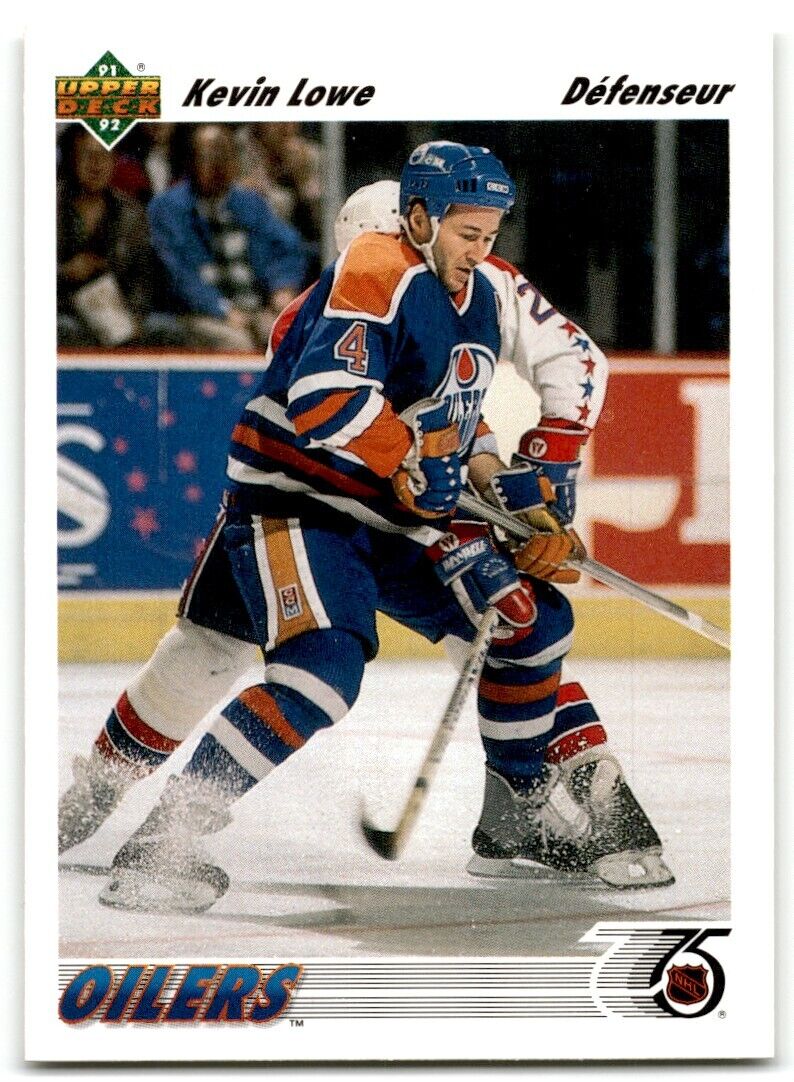 1991-92 Upper Deck Kevin Lowe Edmonton Oilers #186