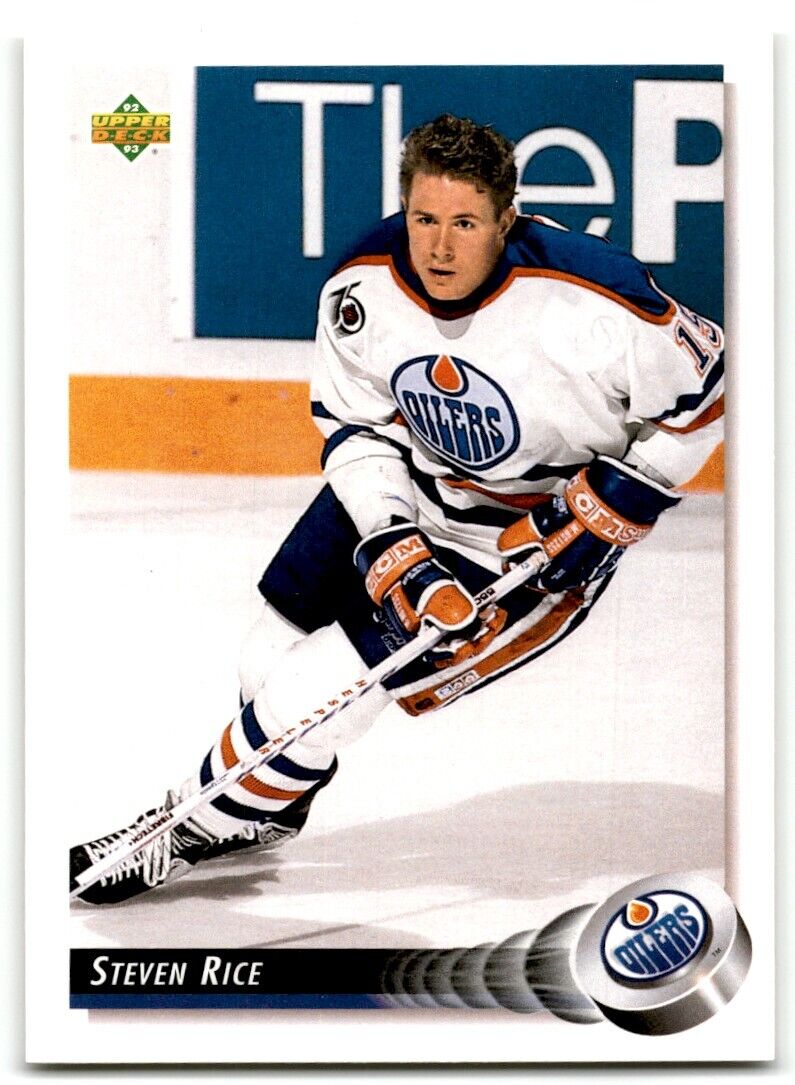 1992-93 Upper Deck Steven Rice Edmonton Oilers #98