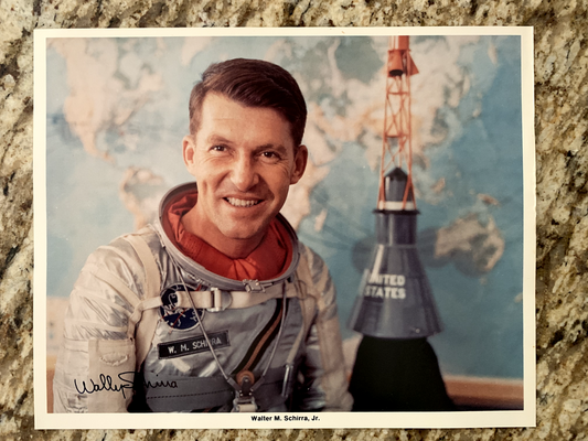 NASA Mercury Gemini Apollo Astronaut Wally Schirra autopen signed official litho