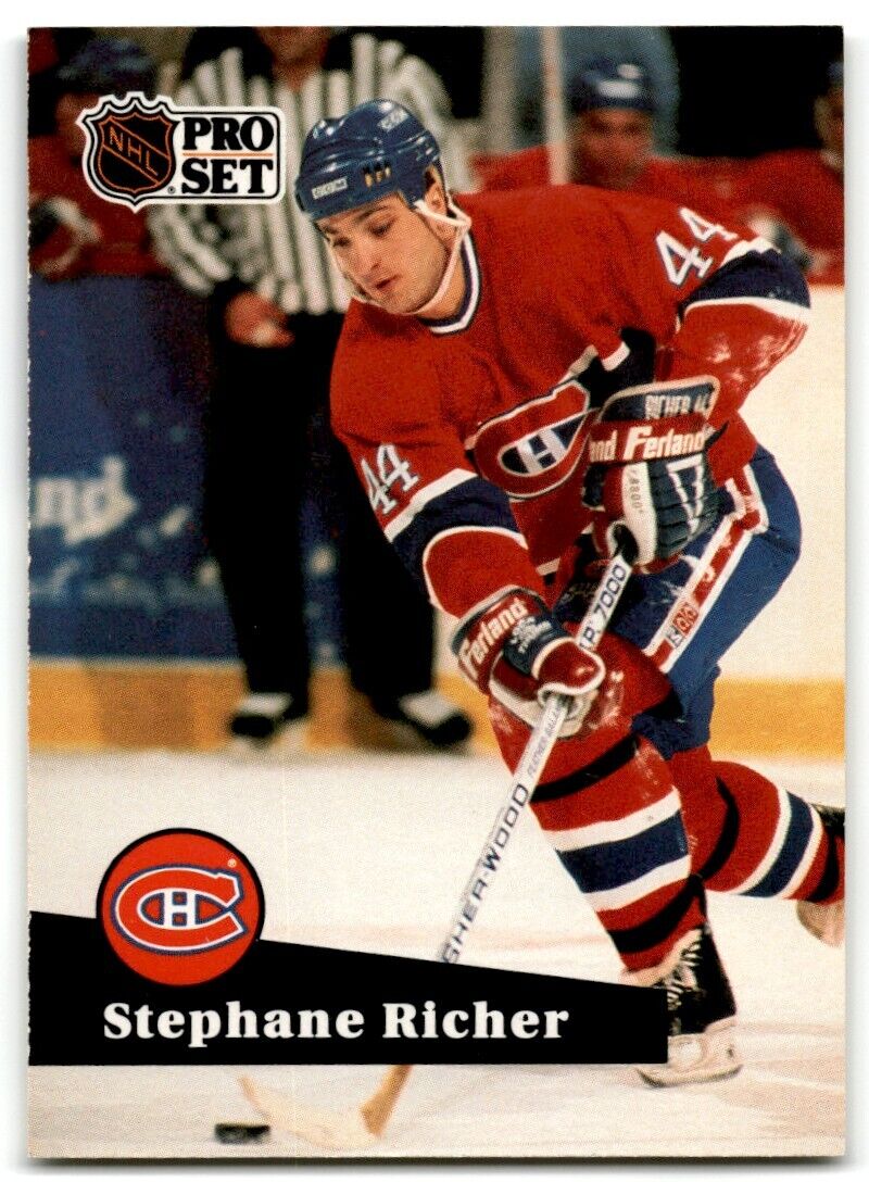 1991-92 Pro Set Stephane Richer Montreal Canadiens #122